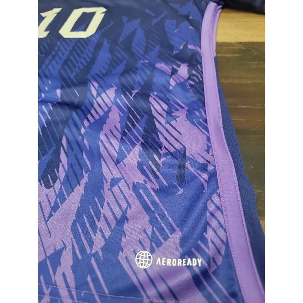 Official Adidas Argentina Away Soccer Jersey 2022 Messi 10 WC Champion Size S